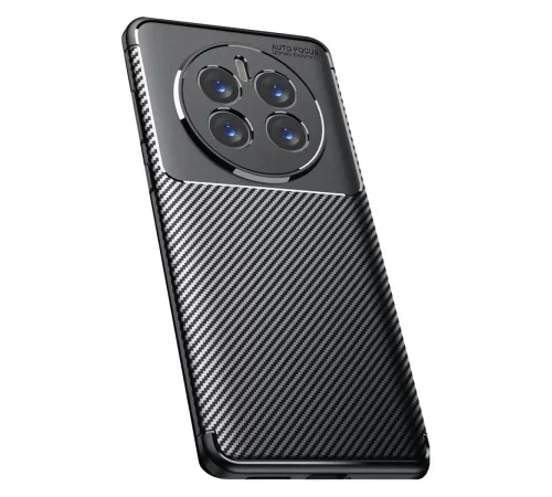 Realme 12 Pro Plus Kılıf Auto Focus Karbon Kapak - Siyah