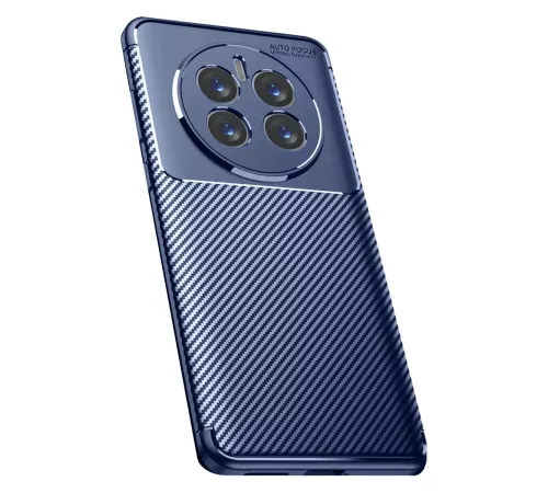 Realme 12 Pro Plus Kılıf Auto Focus Karbon Kapak - Lacivert