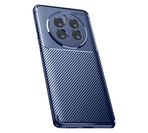 Realme 12 Pro Plus Kılıf Auto Focus Karbon Kapak - Lacivert