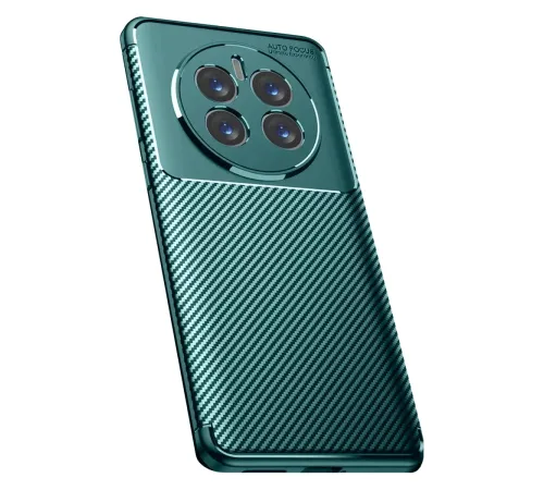 Realme 12 Pro Plus Kılıf Auto Focus Karbon Kapak - Koyu Yeşil