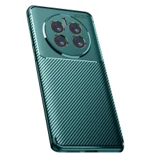 Realme 12 Pro Plus Kılıf Auto Focus Karbon Kapak - Koyu Yeşil
