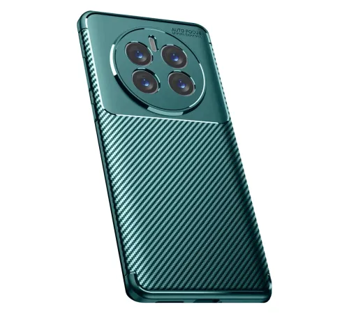 Realme 12 Pro Plus Kılıf Auto Focus Karbon Kapak - Koyu Yeşil