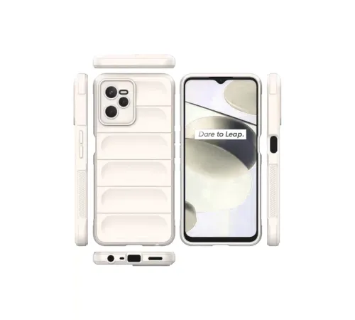 Realme C35 Kılıf Optimum Silikon - Krem