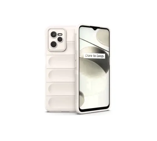 Realme C35 Kılıf Optimum Silikon - Krem