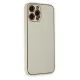 Apple iPhone 12 Pro Kılıf Coco Deri Silikon Kapak - Beyaz