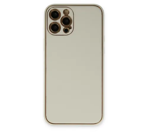 Apple iPhone 12 Pro Kılıf Coco Deri Silikon Kapak - Beyaz
