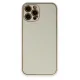 Apple iPhone 12 Pro Kılıf Coco Deri Silikon Kapak - Beyaz