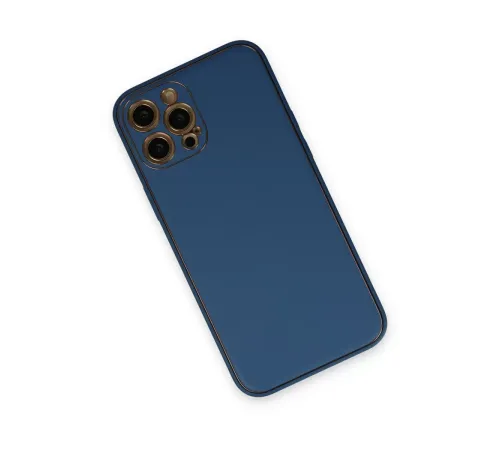 Apple iPhone 12 Pro Kılıf Coco Deri Silikon Kapak - Açık Mavi