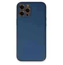 Apple iPhone 12 Pro Kılıf Coco Deri Silikon Kapak - Açık Mavi