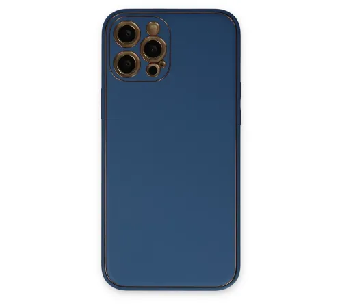 Apple iPhone 12 Pro Kılıf Coco Deri Silikon Kapak - Açık Mavi