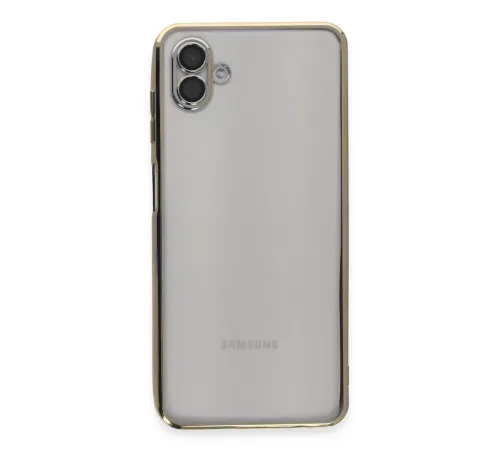 Samsung Galaxy A04 Kılıf Lensli Silikon - Gold
