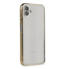 Samsung Galaxy A04 Kılıf Lensli Silikon - Gold