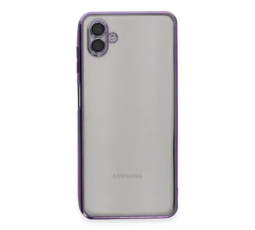 Samsung Galaxy A04 Kılıf Lensli Silikon - Mor