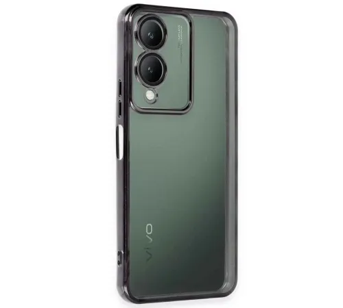 Vivo Y17S Kılıf Lensli Silikon - Siyah