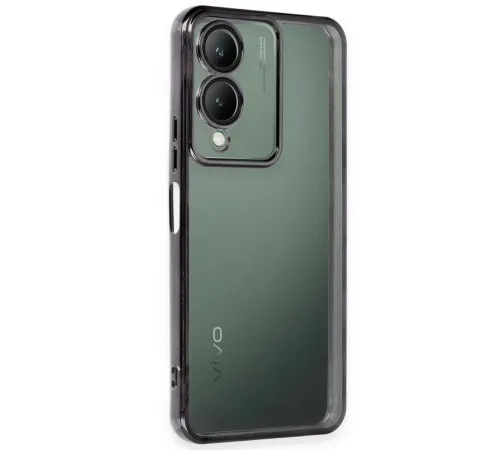 Vivo Y17S Kılıf Lensli Silikon - Siyah