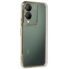 Vivo Y17S Kılıf Lensli Silikon - Gold