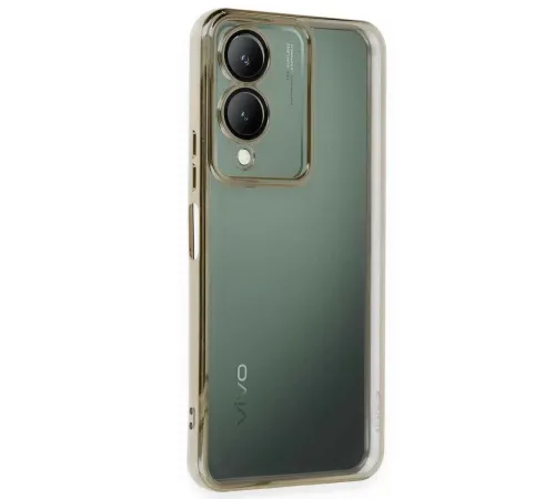 Vivo Y17S Kılıf Lensli Silikon - Gold