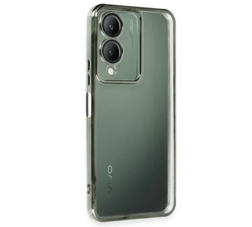 Vivo Y17S Kılıf Lensli Silikon - Yeşil