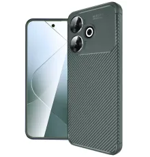 Xiaomi Redmi 13 4G Kılıf Auto Focus Karbon Kapak - Koyu Yeşil
