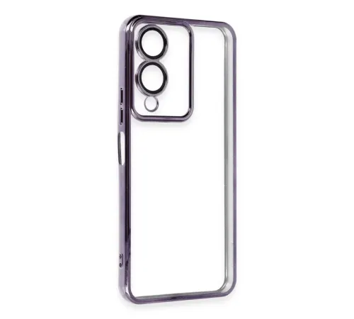 Vivo Y17S Kılıf Lensli Silikon - Mor