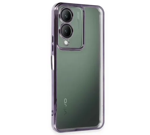 Vivo Y17S Kılıf Lensli Silikon - Mor