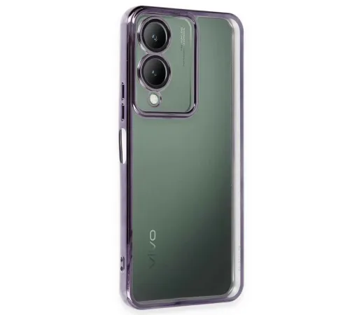 Vivo Y17S Kılıf Lensli Silikon - Mor
