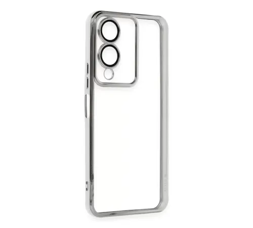Vivo Y17S Kılıf Lensli Silikon - Gümüş