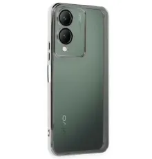 Vivo Y17S Kılıf Lensli Silikon - Gümüş
