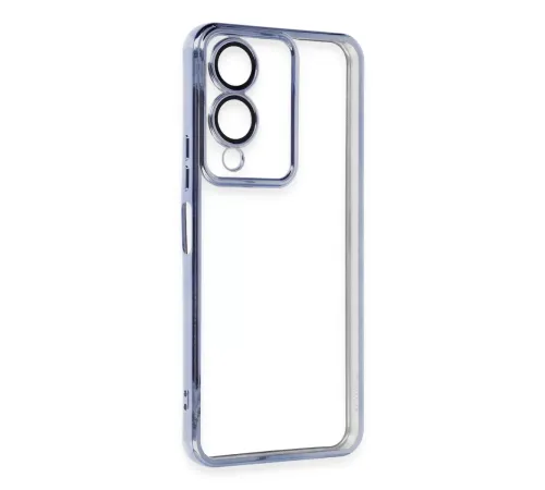 Vivo Y17S Kılıf Lensli Silikon - Açık Mavi