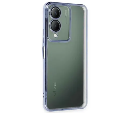 Vivo Y17S Kılıf Lensli Silikon - Açık Mavi