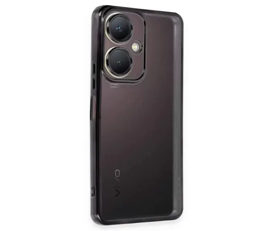 Vivo Y27 Kılıf Lensli Silikon - Siyah