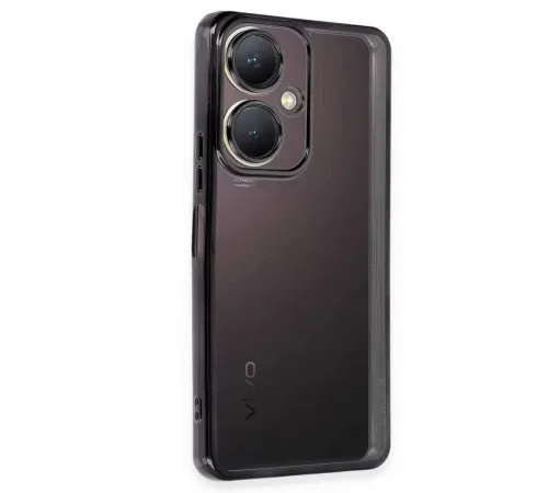 Vivo Y27 Kılıf Lensli Silikon - Siyah