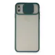 Apple iPhone X Kılıf Palm Buzlu Kamera Sürgülü Silikon - Yeşil