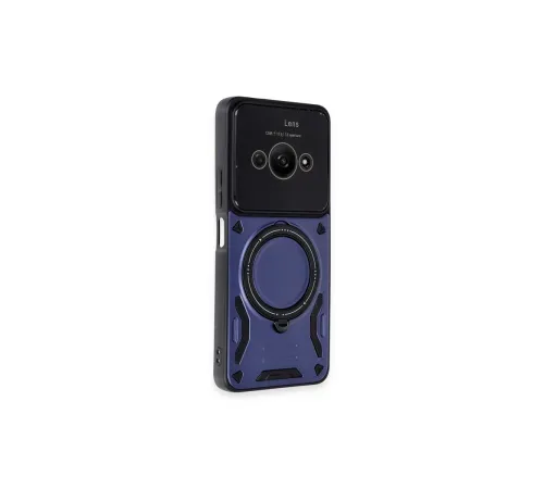 Xiaomi Poco C61 Kılıf Joy Lens Standlı Kapak - Lacivert