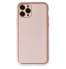 Apple iPhone 11 Pro Kılıf Coco Deri Silikon Kapak - Pudra