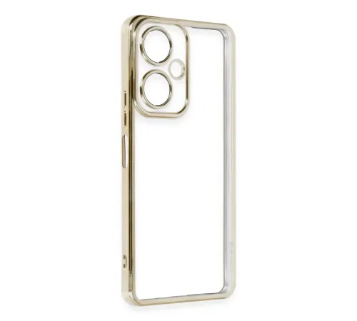 Vivo Y27 Kılıf Lensli Silikon - Gold