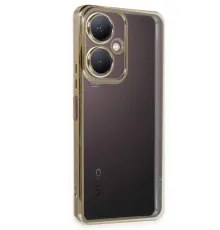 Vivo Y27 Kılıf Lensli Silikon - Gold