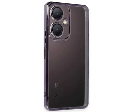 Vivo Y27 Kılıf Lensli Silikon - Mor