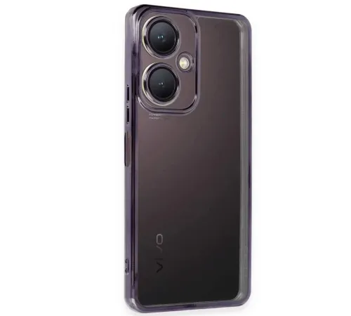 Vivo Y27 Kılıf Lensli Silikon - Mor