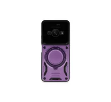 Xiaomi Poco C61 Kılıf Joy Lens Standlı Kapak - Mor