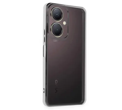 Vivo Y27 Kılıf Lensli Silikon - Gümüş