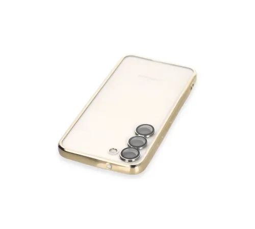 Samsung Galaxy S24 Kılıf Lensli Silikon - Gold
