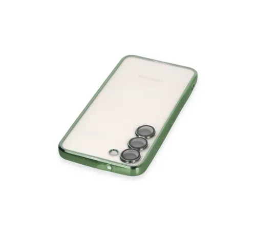 Samsung Galaxy S24 Kılıf Lensli Silikon - Yeşil
