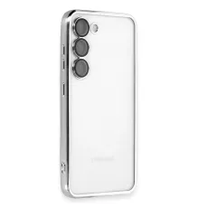 Samsung Galaxy S24 Kılıf Lensli Silikon - Gümüş