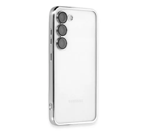 Samsung Galaxy S24 Kılıf Lensli Silikon - Gümüş