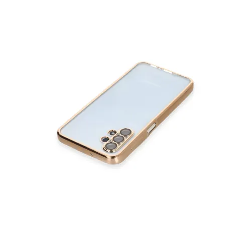 Samsung Galaxy A13 4G Kılıf Lensli Silikon - Gold