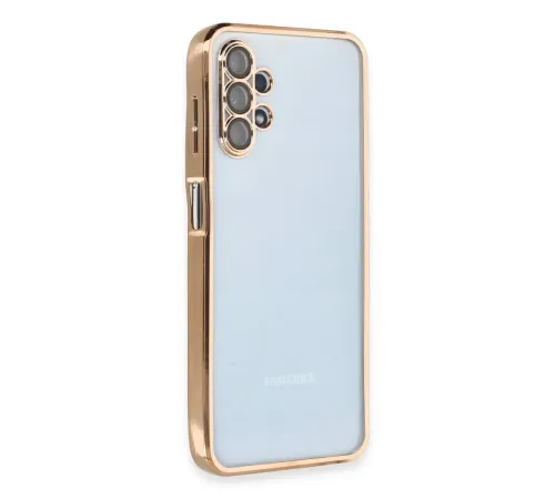 Samsung Galaxy A13 4G Kılıf Lensli Silikon - Gold