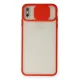 Apple iPhone X Kılıf Palm Buzlu Kamera Sürgülü Silikon - Kırmızı