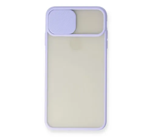 Apple iPhone X Kılıf Palm Buzlu Kamera Sürgülü Silikon - Lila