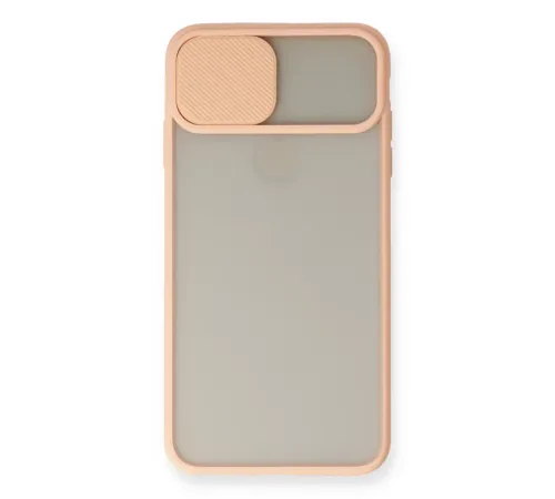 Apple iPhone X Kılıf Palm Buzlu Kamera Sürgülü Silikon - Pembe